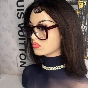 New- Givenchy GV50053F Shiny Bordeaux Designer Glasses for unisex- Bold Style,